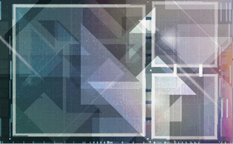 Microchip showing the TSVs on a 2.5D layer