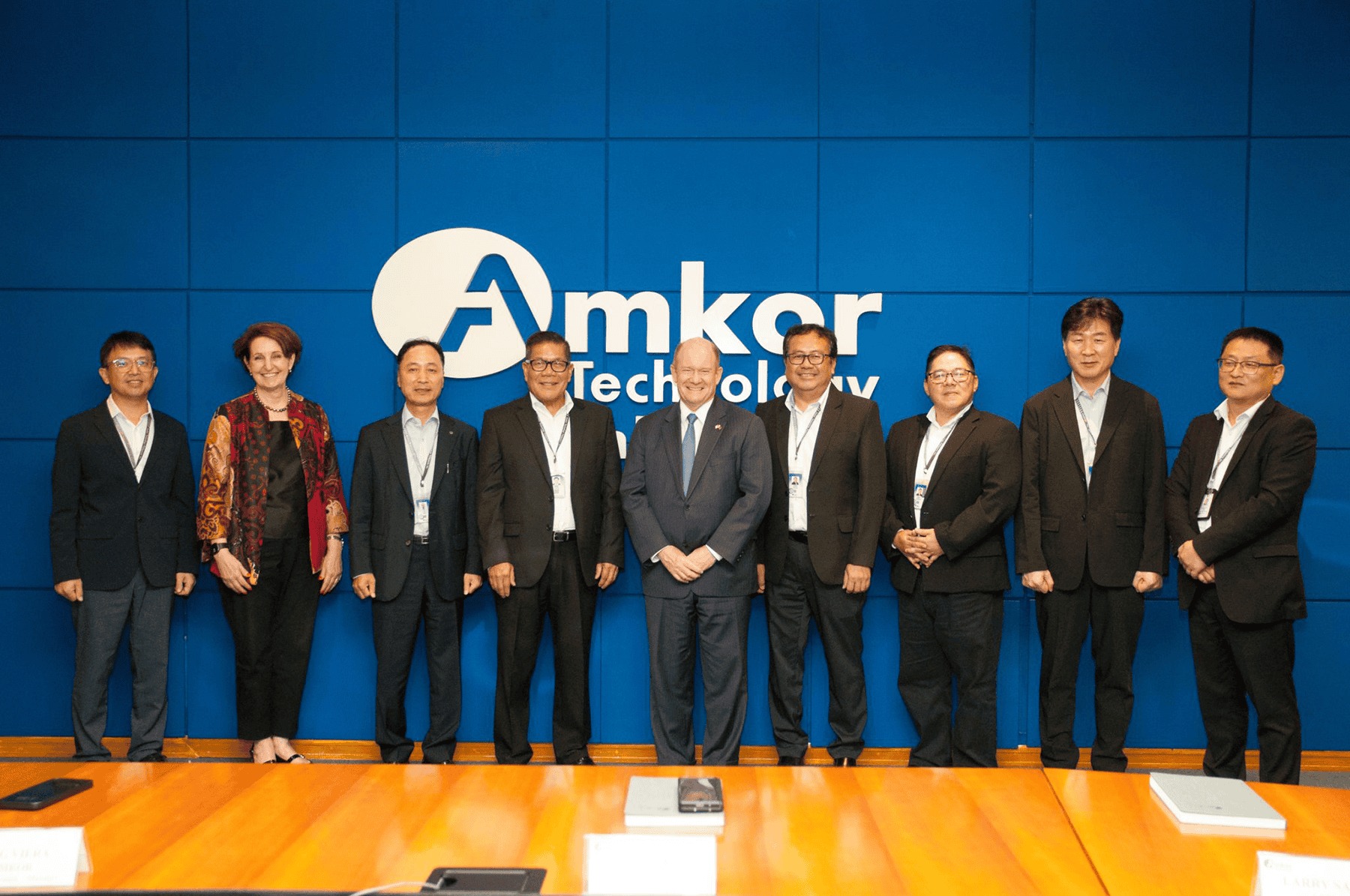 US Delegates with Amkor Philippines team again Amkor logo