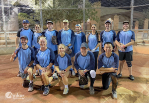 Amkor's employee softball team celebrates a successful first season, showcasing teamwork, resilience and company culture on the field during their championship game journey.
