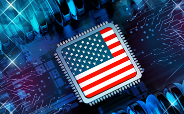 American flag chip