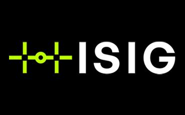 ISIG logo with stylized green circuitry icon followed by white ‘ISIG’ text on a black background.